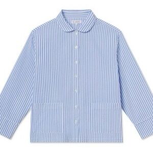 LAKE Blue Striped Pajama Top